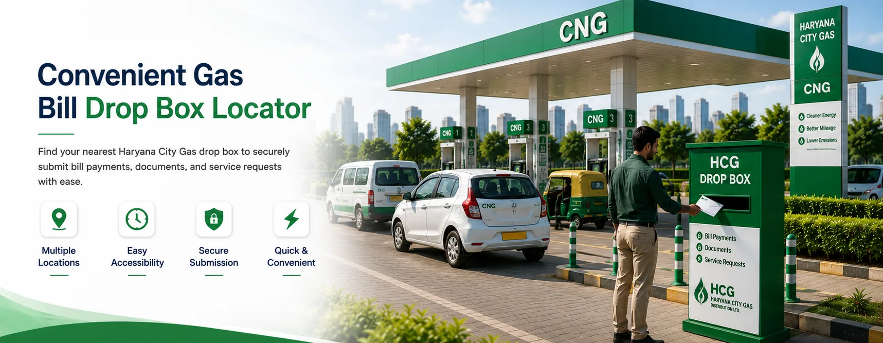 Convenient Gas Bill Drop Box Locator - Haryana City Gas